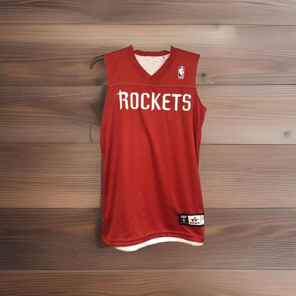 Houston Rockets Reversible Jersey Youth L Alleson Athletic Team NBA Red White